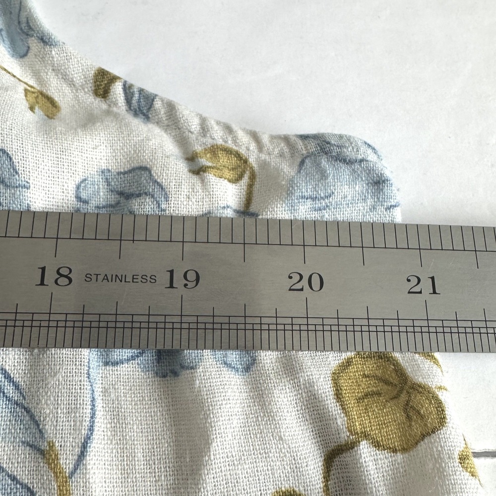 Joie Tropical Cottage Floral Garden Party Linen Blend Keyhole Back Midi Dress XL - Picture 6 of 7